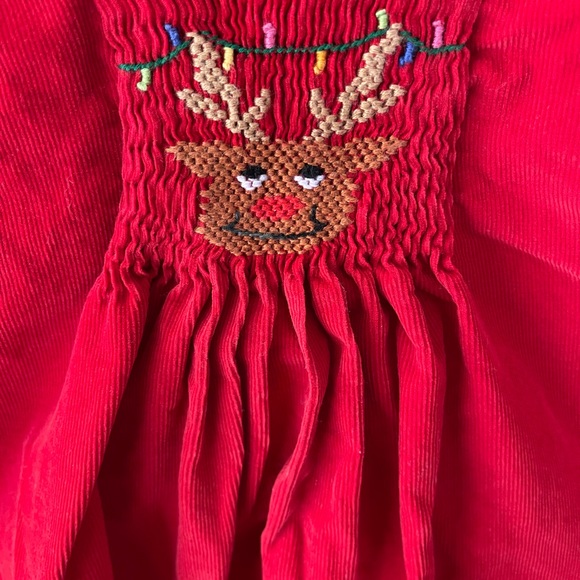 Vive La Fete Smocked Christmas Dress 6 - Picture 2 of 5